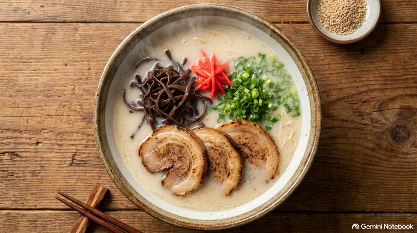 豆乳で即席乳化！味の素中華あじで作る「濃厚塩とんこつラーメン」