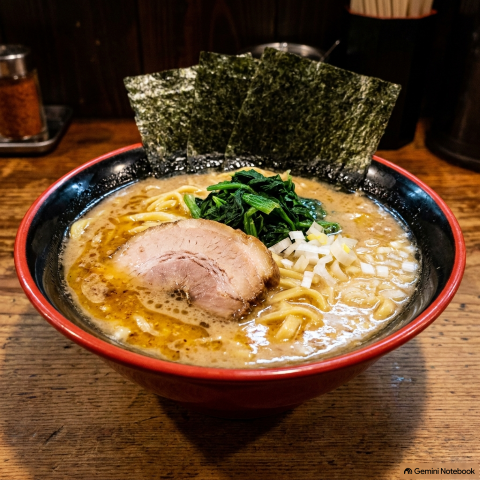 創味シャンタンで極濃乳化！スーパーの食材で作る「鶏の家系風ラーメン」